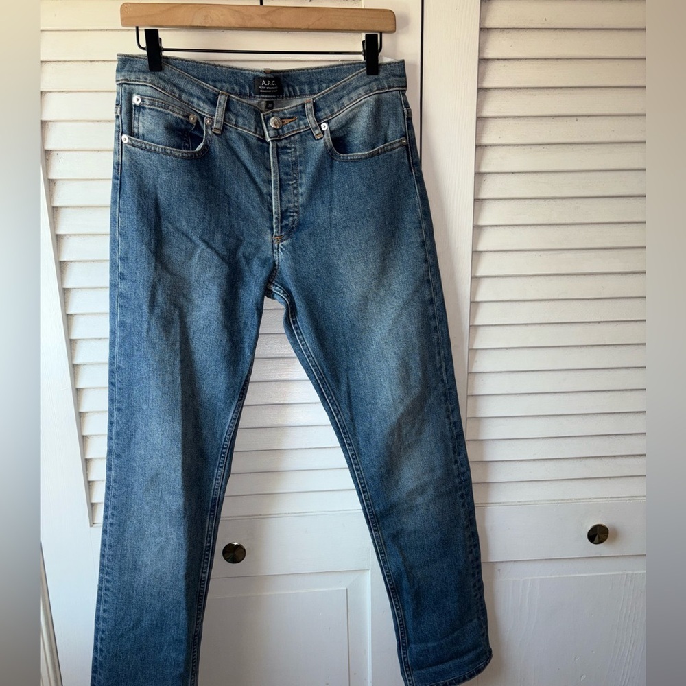 A.P.C. Petit Standard Slim Straight Jeans Women’s 10 (Men’s 29) Medium Wash - Picture 2 of 5